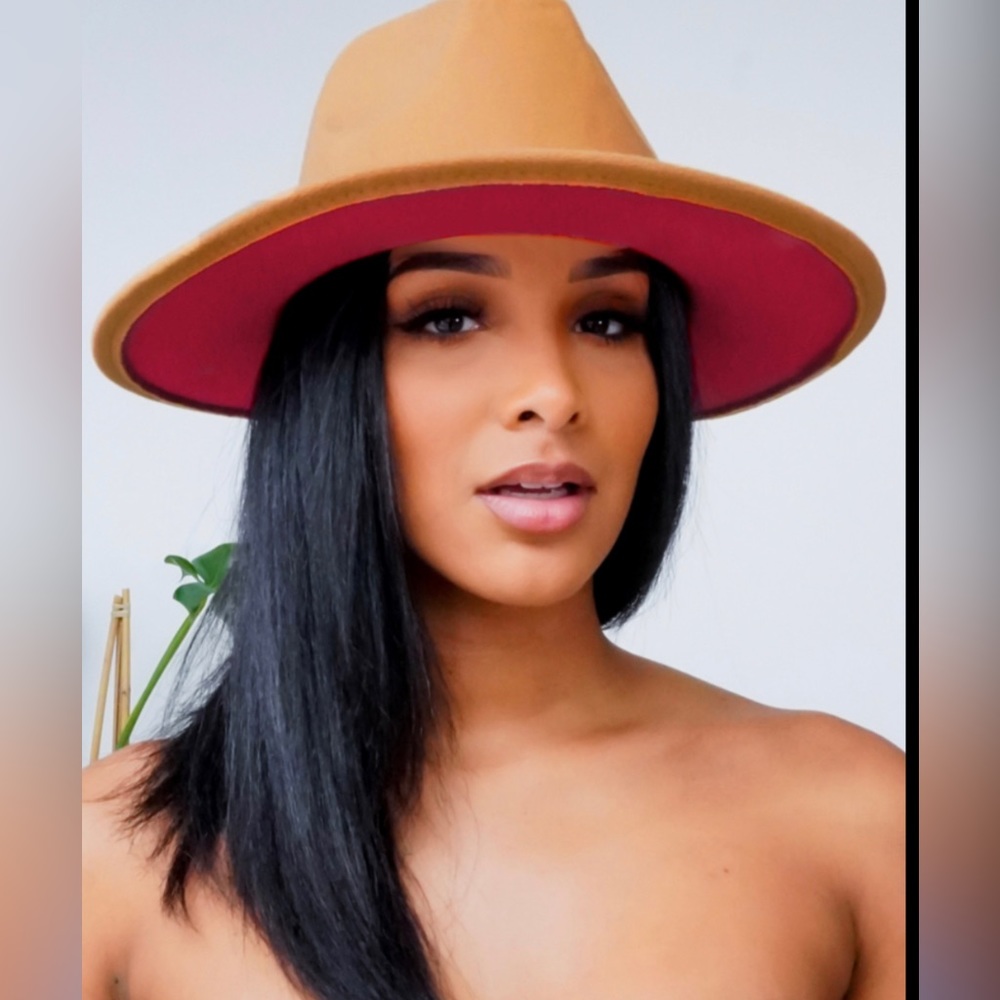 Beautiful Tan Fedora Hat